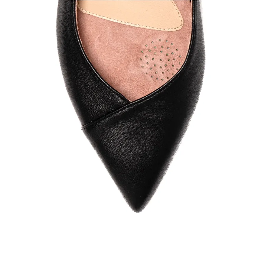 Black Leather Flat