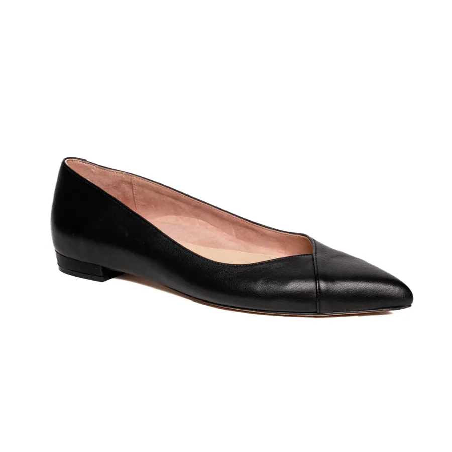 Black Leather Flat