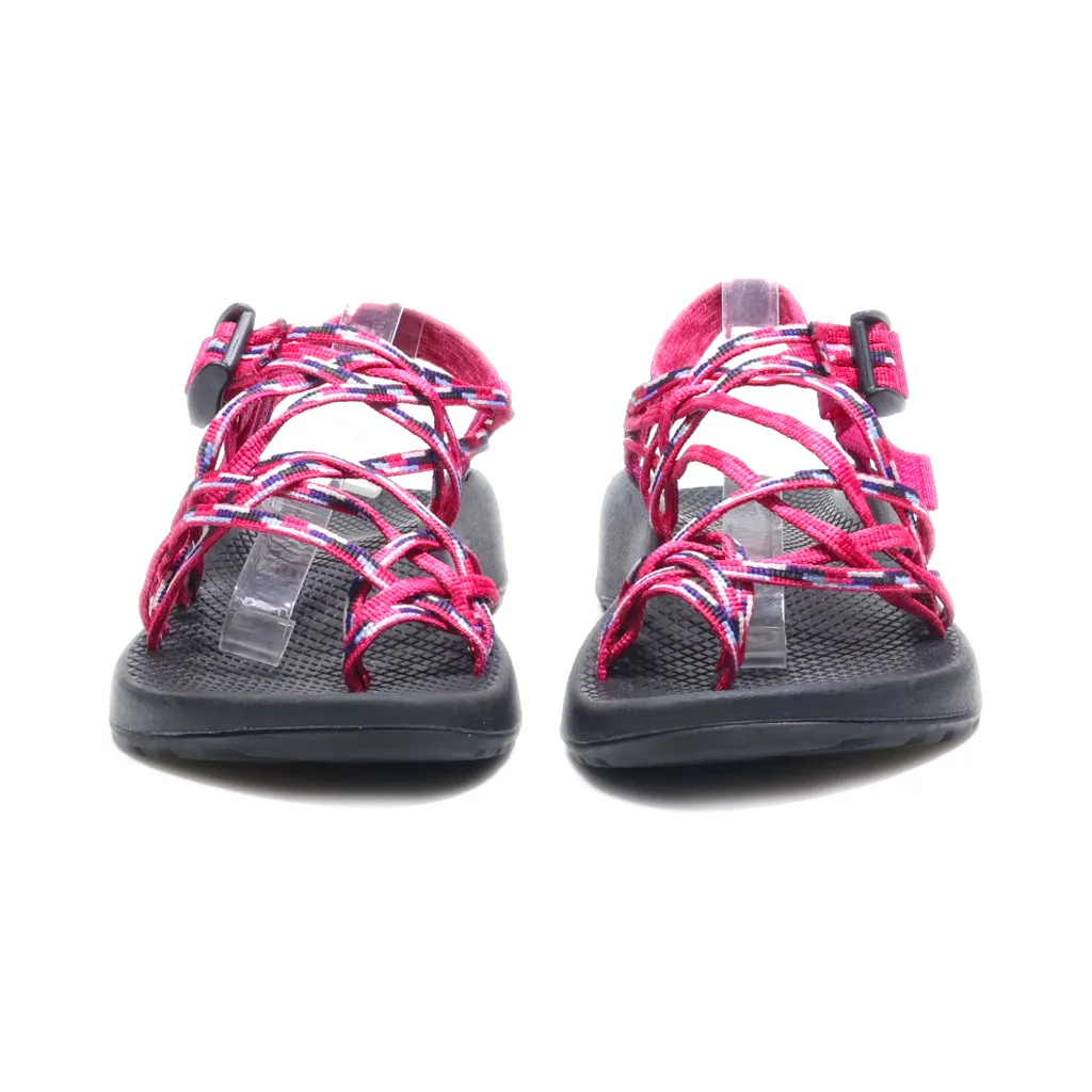 Chaco Zx/3 Classic Flat Sandals Fabric Pink Colour For Women