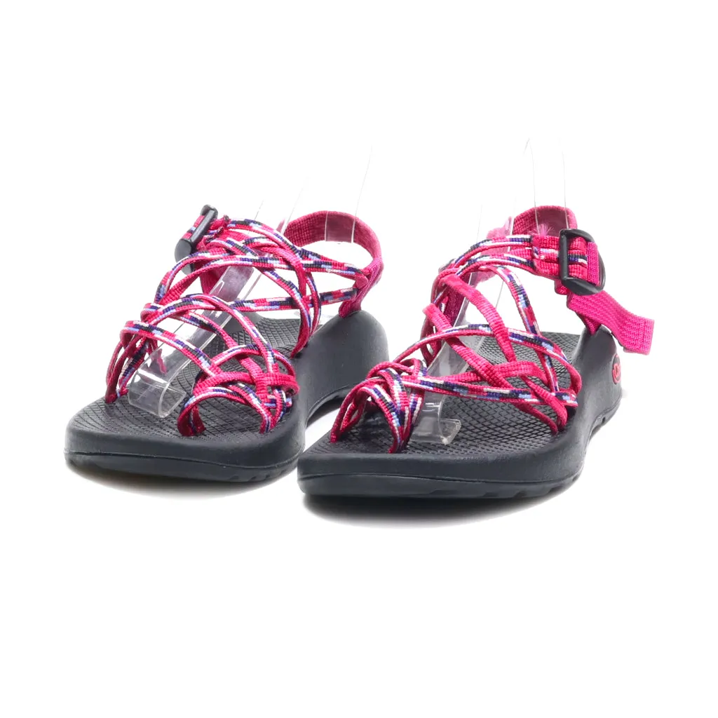 Chaco Zx/3 Classic Flat Sandals Fabric Pink Colour For Women