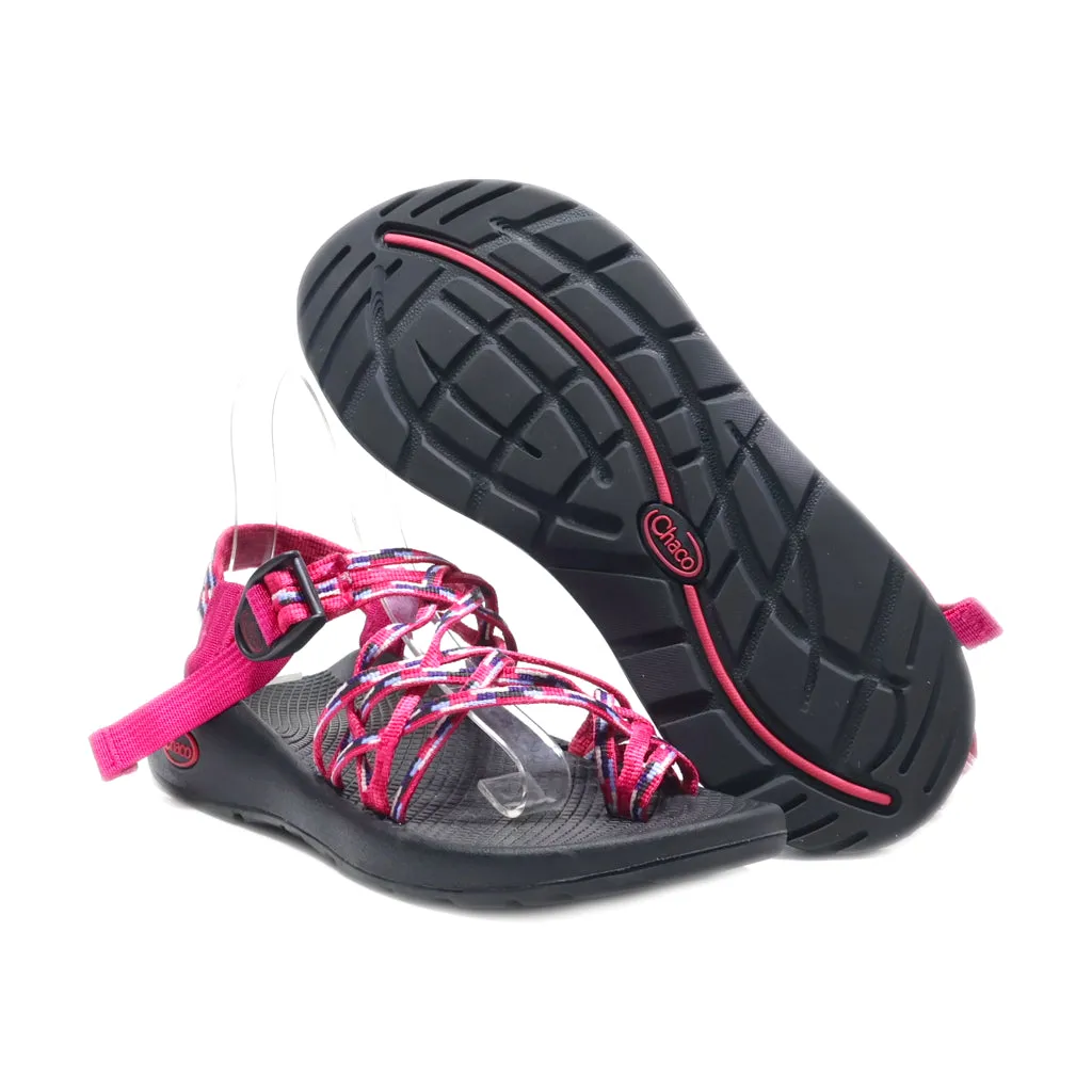 Chaco Zx/3 Classic Flat Sandals Fabric Pink Colour For Women