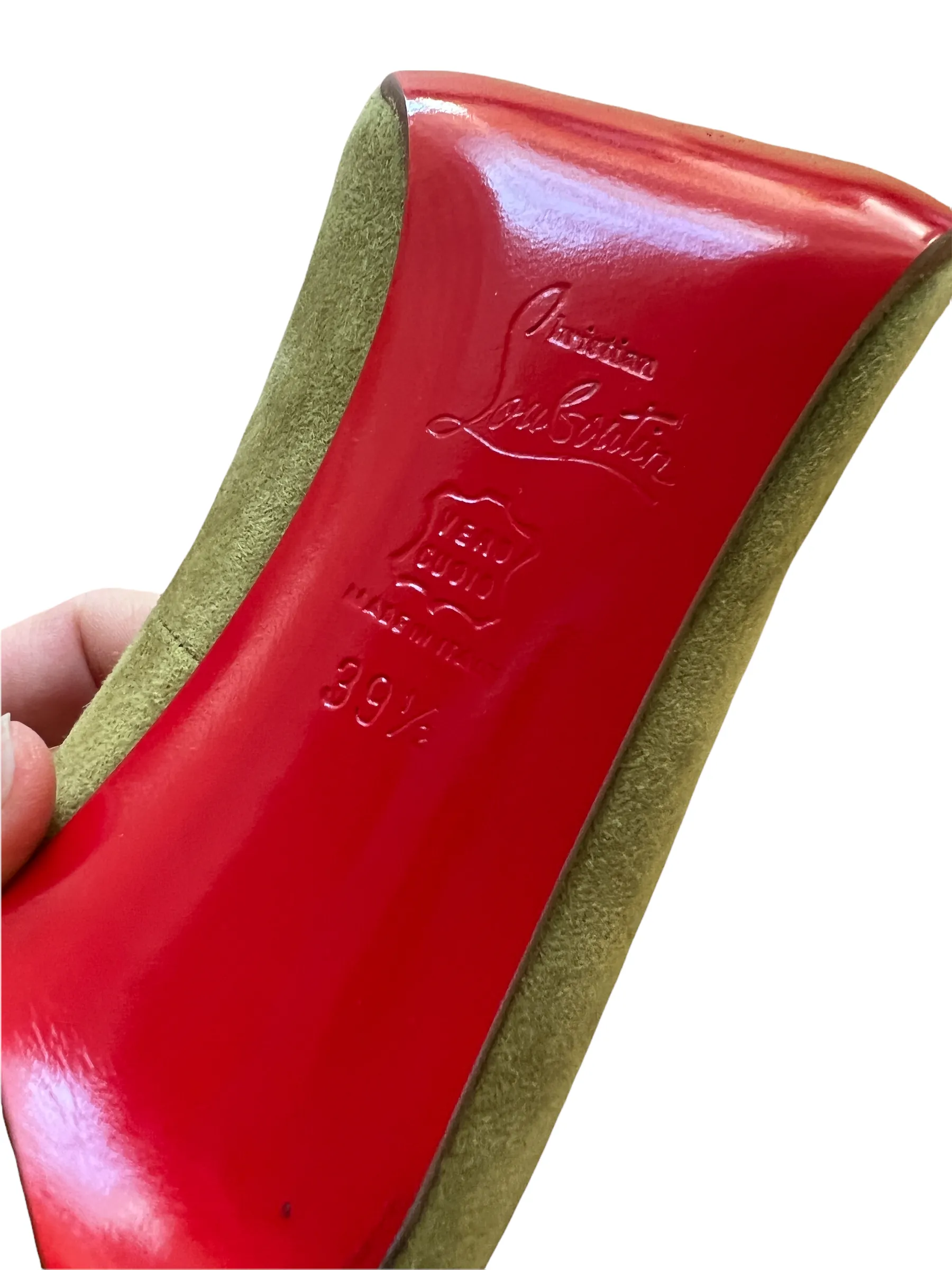 Green Suede High Heels - 9.5