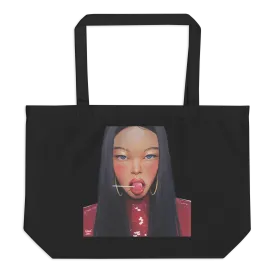 Lollipop by Ginnijoie - Large organic tote bag
