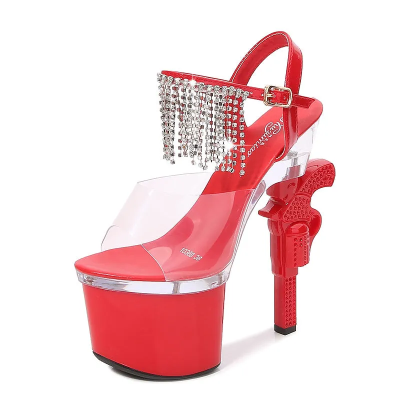 Muffin Sandals Transparent High Heels