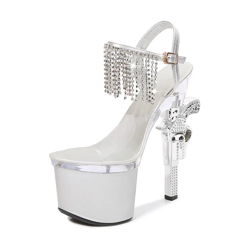 Muffin Sandals Transparent High Heels