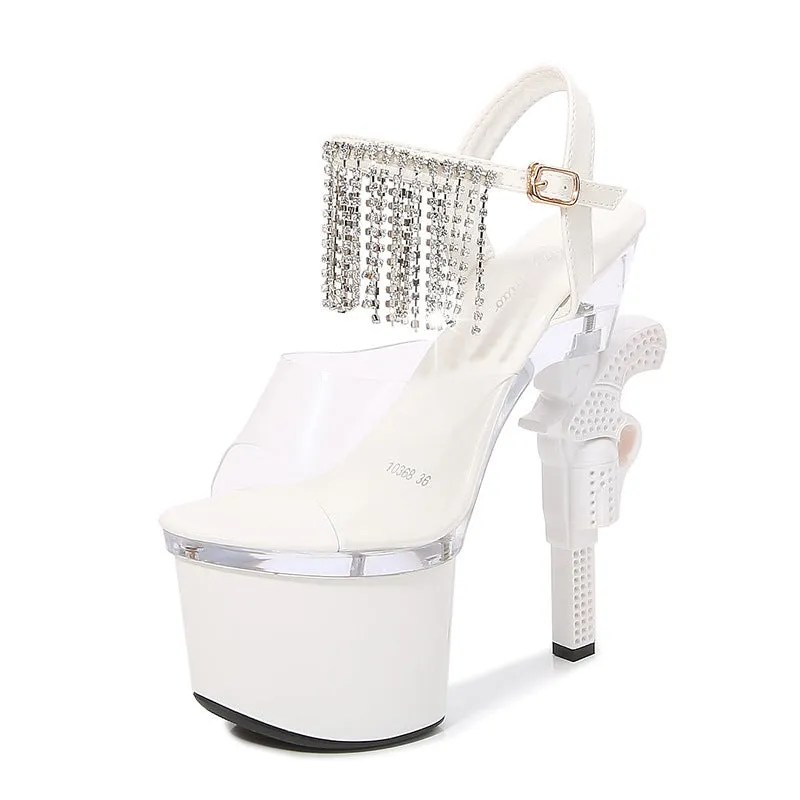 Muffin Sandals Transparent High Heels