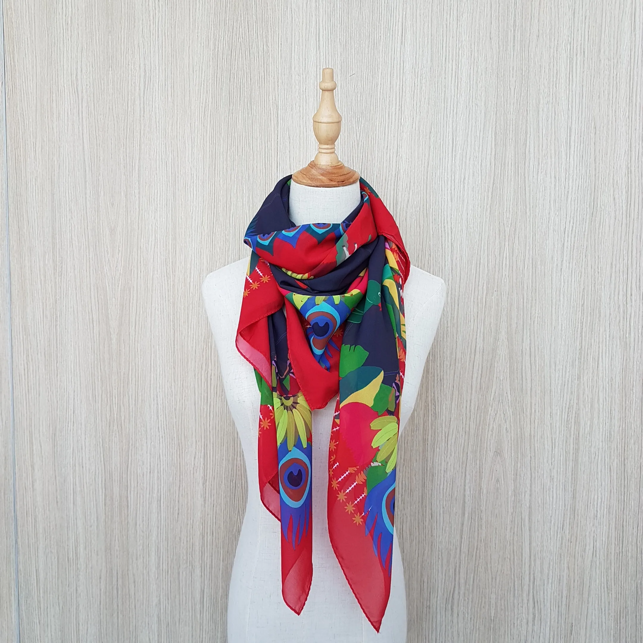 Sights and Scenes of Little India Chiffon Scarf