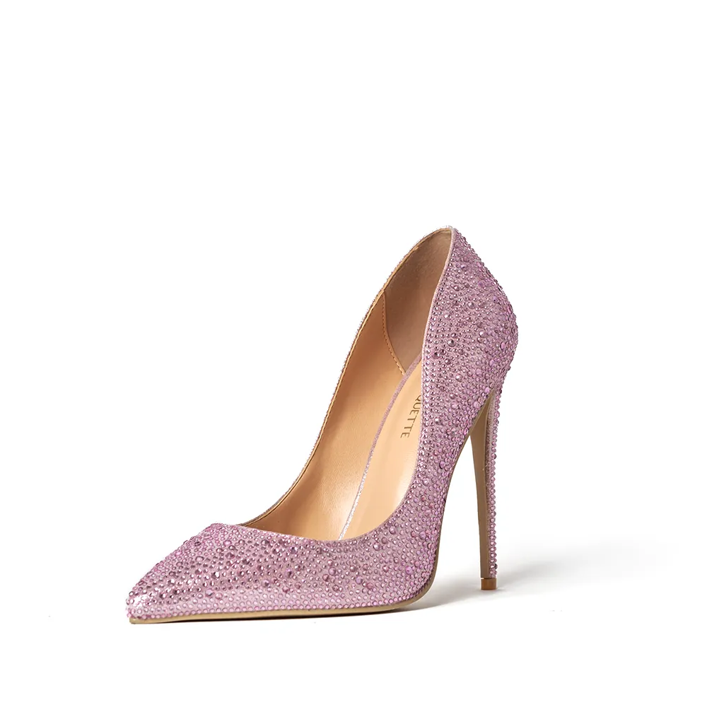 Snoh Light Pink Crystal Pumps