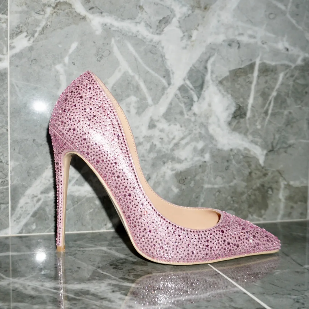 Snoh Light Pink Crystal Pumps