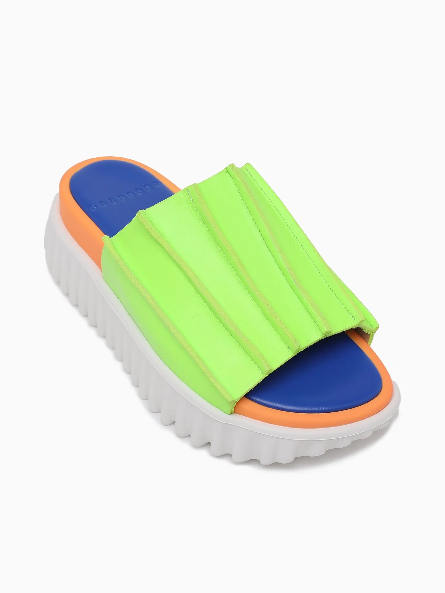 Waffo Pleat Neon Green