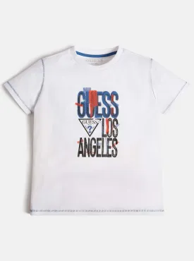 White Graphic Retro Logo T-Shirt (7-16)